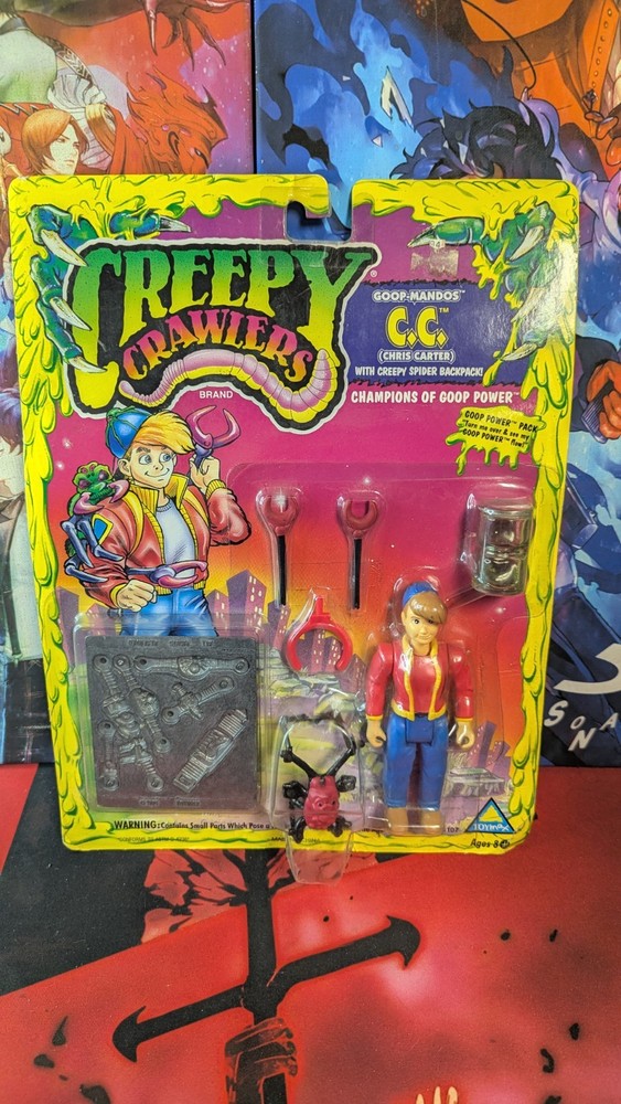 New Vintage 1994 TOYMAX CREEPY CRAWLERS Chris Carter Spider Backpack Sealed NIP