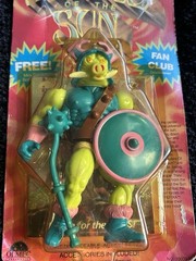 Olmec Rulers of the Sun Pig-Head Pig Action Figure Shield Mace Comic 1985