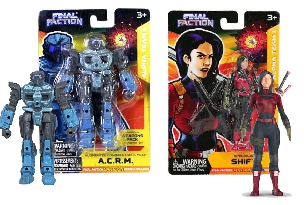 Final Faction Alpha Team 1 Shift & A.C.R.M. 4″ Figures New in Package