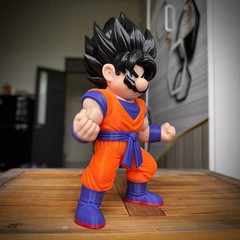 Super Mario Goku Mashup 3D Printed Figure – Dragon Ball Z Crossover Statue 12″