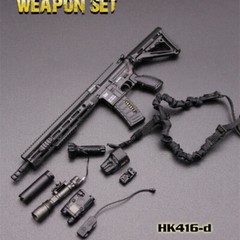 1:6 Scale HK416 M4 Plastic Assault Rifle Weapon Gun Fit 12” Soldier Figure