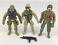 Military Action Adventure 4″ Figure Bundle Lot Soldier Force Corps Combat Pilot