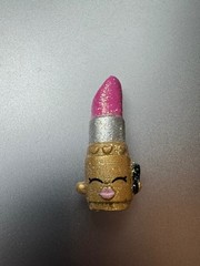 RARE FIND Shopkins Limited Edition Glitter Gold Lippy Lips