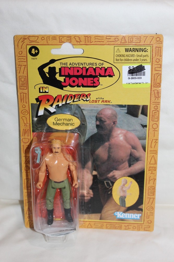 Kenner Indiana Jones Raiders of the Lost Ark German Mechanic Action Figure MOC