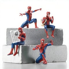 Set 4pcs Marvel Spider-Man Action Figure Mini Toy Model Collectible Gift