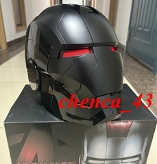 US Now!!! Black Iron Man MK5 Helmet Deformable Voice Control Wearable Mask Boxed