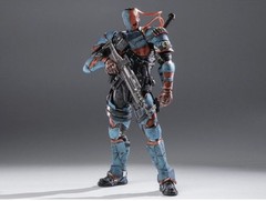 Deathstroke Batman Action Figure w/ Alt Head Hands Sword Staff
