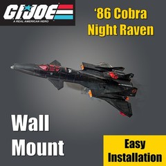 GI Joe Wall Mount For 1986 Cobra Night Raven – Multi Directional, Easy Install!