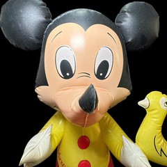 Mickey Mouse & Donald Duck 23″ Inflatable Blow-Up Toys Disney VtG 1960s