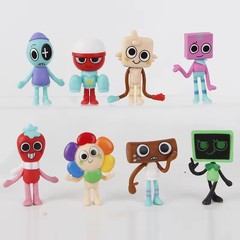 8pcs/Set Anime Dandy’s World Action Figure Toy Cartoon Dandy World Horror Game