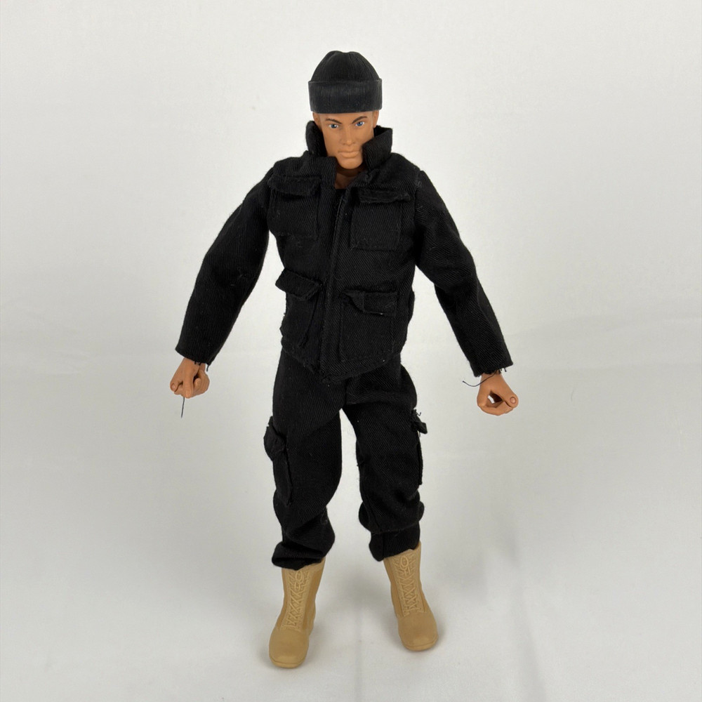 1996 Hasbro Pawtucket 12” GI Joe With Black tactical outfit and combat boots
