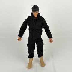 1996 Hasbro Pawtucket 12” GI Joe With Black tactical outfit and combat boots