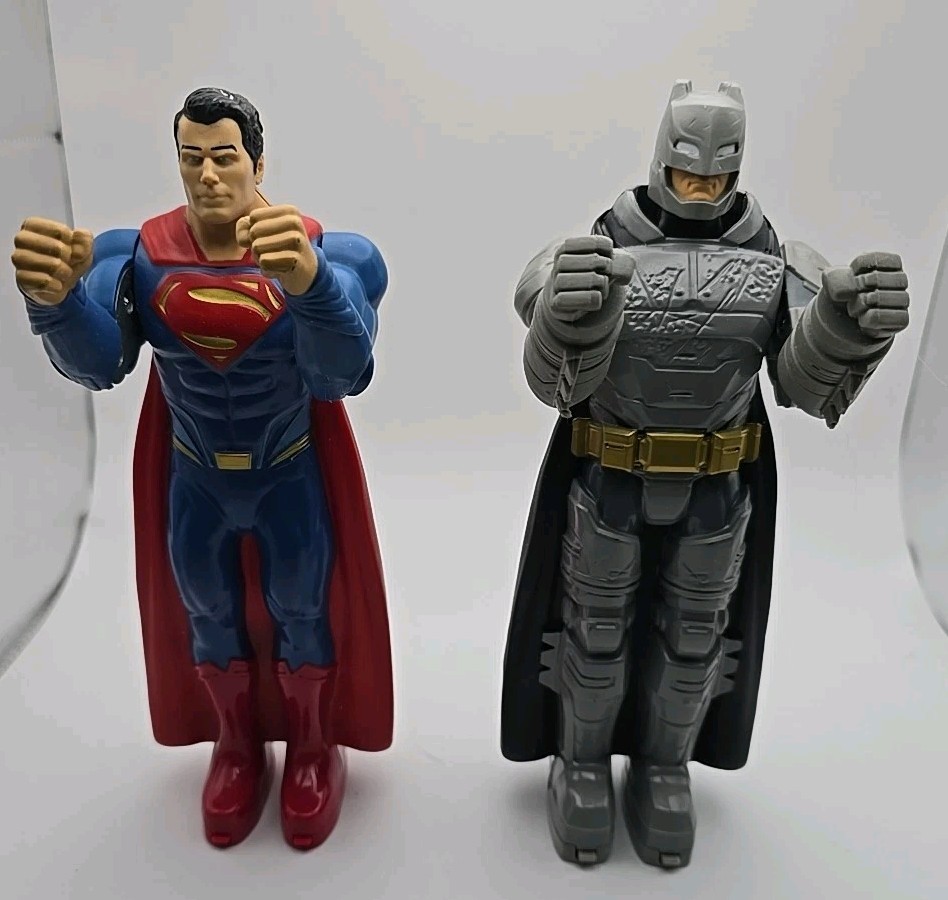 Batman Superman Figures Vintage DC Comics 8” (S16) Moving Head and Arms RARE
