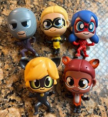 Burger King Ladybug and Cat Noir Miraculous 2017 Kid Toys Complete Set of 5