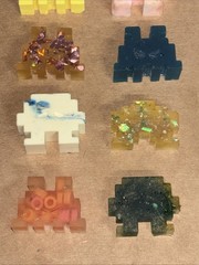 SPACE INVADERS Resin Figure Lot of 8 Urban Designer Art UK Handmade A