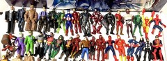 HUGE 4″ Action Figure Lot Of 68 No Duplicates Vtg 85′ Marvel DC Battlestar READ