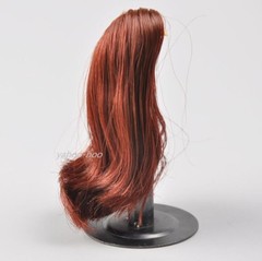 KUMIK 1/6 scale DARK REDDISH Hair Wig for 12” Female Figure Doll