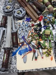 Huge Lot Mixed Teenage Mutant Ninja Turtles TMNT Figures Copters And More!