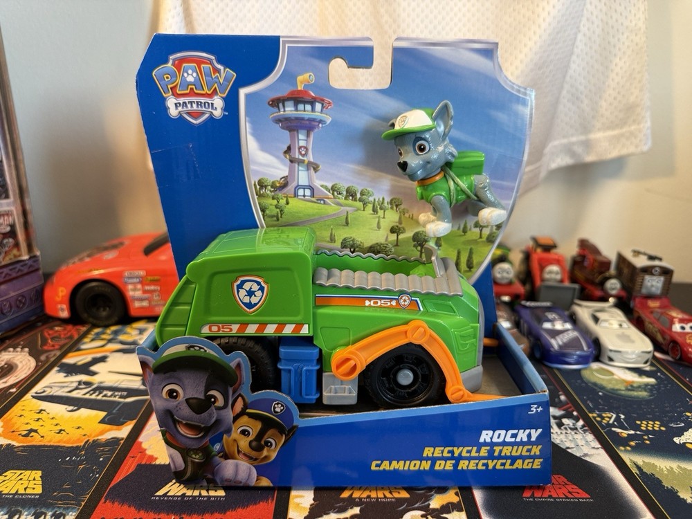 PAW Patrol Rocky Recycle Truck with Collectible Figure Toy Set Ages 3+