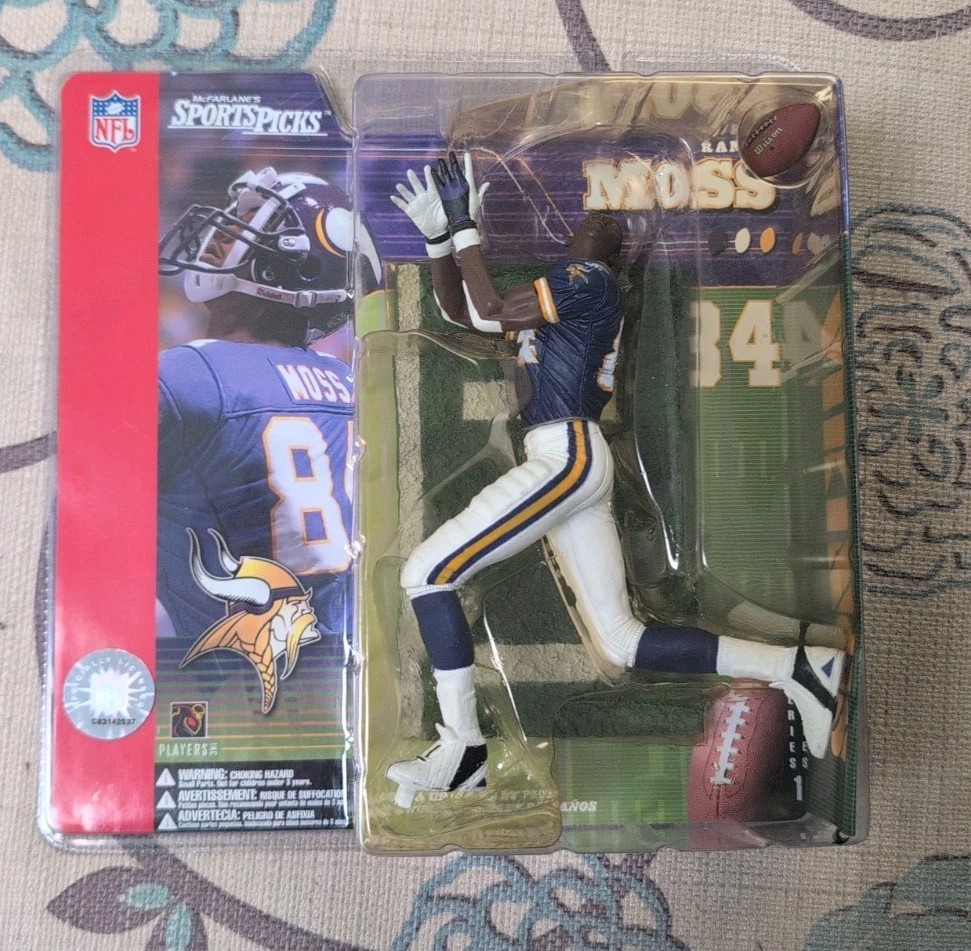 McFarlane NFL RANDY MOSS Minnesota Vikings R Moss No Helmet Chase Series 1