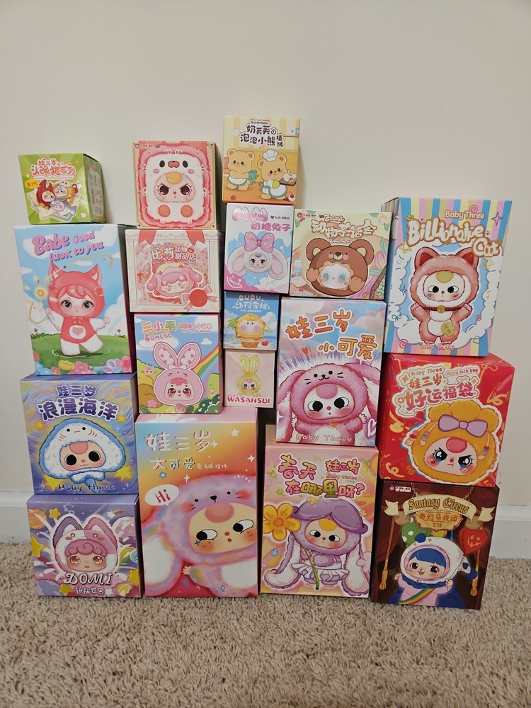 Lot Bundle Of 18 Blind Boxes Set Figurines Vinyl Plush. Authentic No Duplicates.