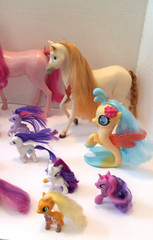 My Little Pony Lot of 18 Ponies Plus Maximus and Barbie Unicorn