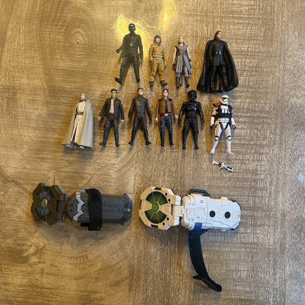 Hasbro Star Wars Force Link 2.0 & Original Lot 10 Figures, 2 Talking Wristbands