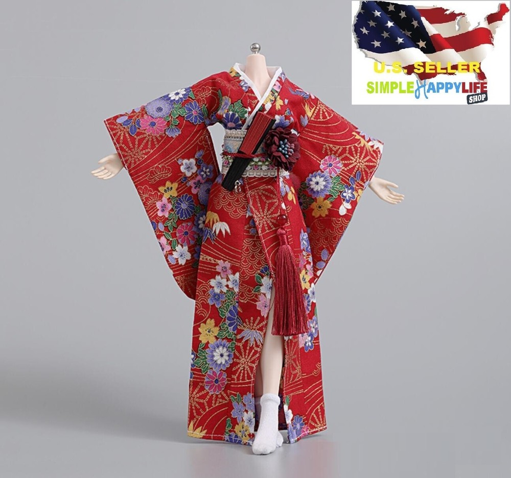 NEW 1/6 Japanese hakama Kimono miko dress for 12″ figure phicen Hot toys ❶USA❶