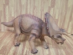 Dinosaur Triceratops Large Soft Rubber Toy Jurassic – 15″ Long Prehistoric