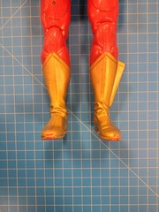 Vintage Red Gold Action Figure Toy Robot Style 12 Inch Tall Collectible