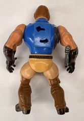 Vintage 1986 MOTU Rio Blast Action Figure, Weapon, Mini Comic, Partial Card Back