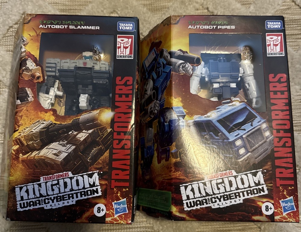 Transformers Kingdom War for Cybertron Slammer And Pipes Lot