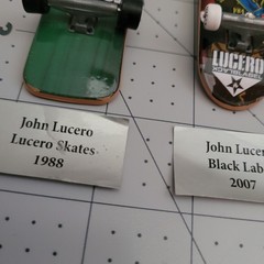 Tech Deck John Lucero Black Label Then and Now Series 1988/2007 Mini Skateboatd