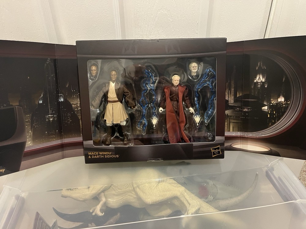 Star Wars Black Series Mace Windu & Darth Sidious Emperor Figure Set NYCC 2025