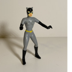 DC Catwoman Action Figure Gray Black Yellow Plastic Batman Franchise 1994