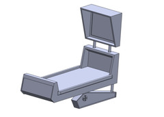 CUSTOM MEGO STAR TREK TOS MEDICAL BED for 8 INCH (1:9) FIGURE DIAROMA