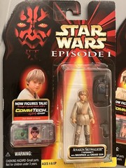 3PC Lot Hasbro Star Wars Episode 1 CommTech Collection 1 Action Figures SEALED