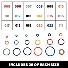 Captain O-Ring Players Kit Large Color Coded Master Paintball Oring Kit – 18 …