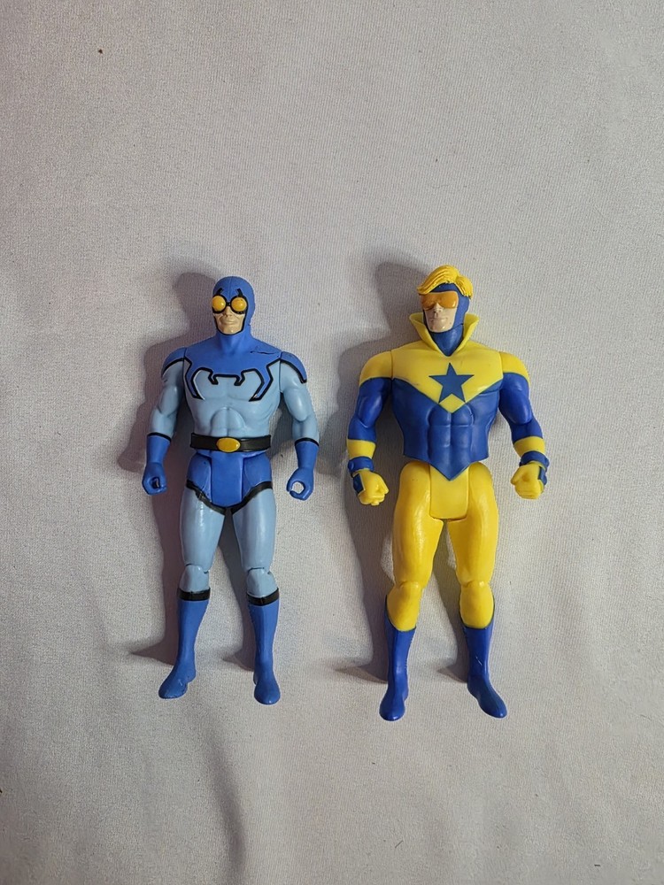 Mcfarlane Super Powers Blue Beetle & Booster Gold Action Figures Loose Pair