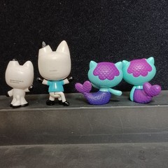 Gabby’s Dollhouse Lot Figures Accessories Pandy Paws DJ Catnip Mercat #1