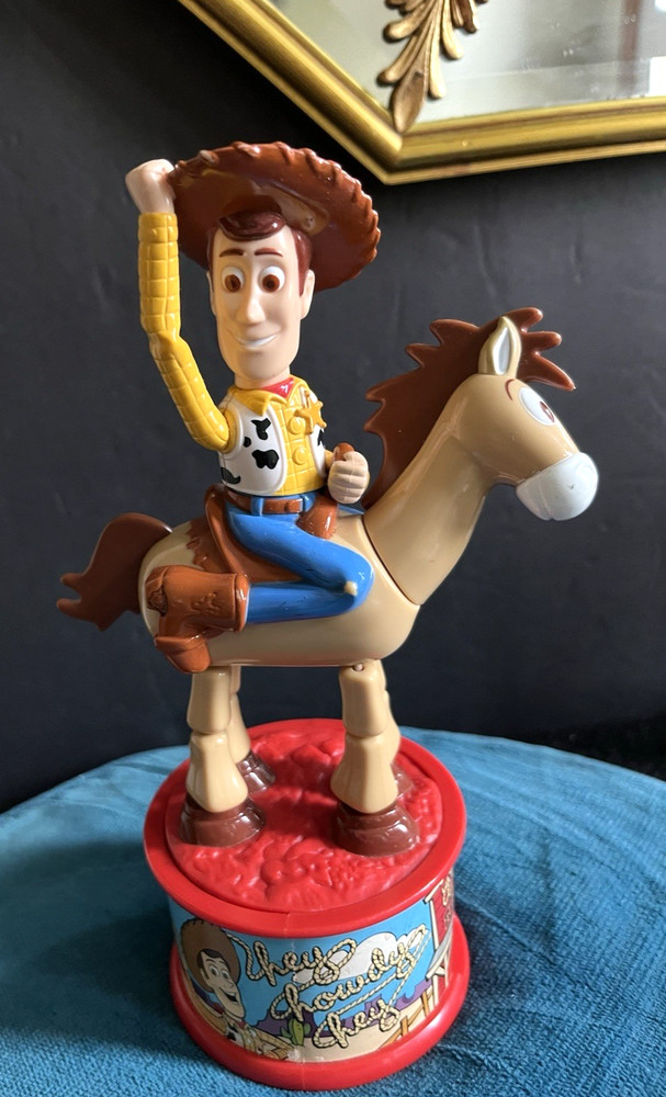 Vintage 1999 McDonalds Toy Story 2 Bullseye Woody’s Round Up Candy Dispenser