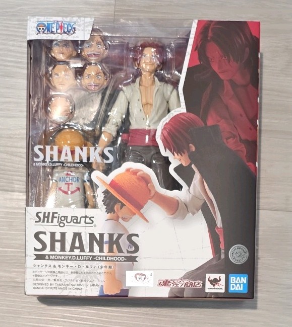 S.H. Figuarts One Piece Shanks and Monkey D. Luffy (Child) Figures – New