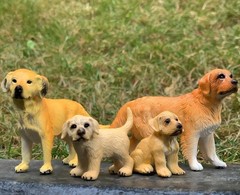 Dog Toys for Kids, Golden Retriever Family Playset, Detail and Realistic Pupp…