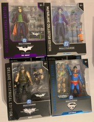 4x McFarlane DC Movies: Joker Heath, Superman, Bane & Joker Jack #57 *NOT MINT!