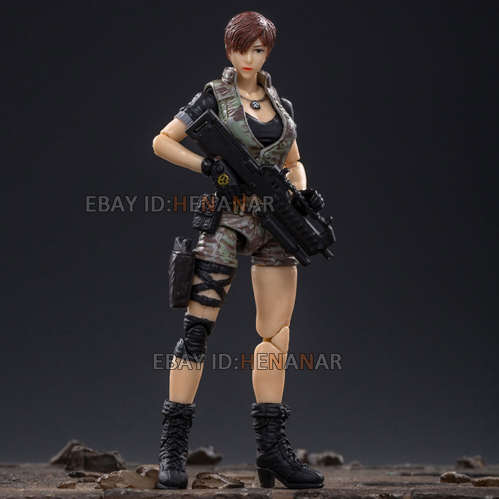 JOYTOY CF Woman Short Hair 1/18 Action Figure Model Military 10.5cm