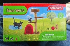 Schleich Farm Cat Play Set, Model# 42501, Ages 3 Yrs+, Cats Scale 1:1, NEW