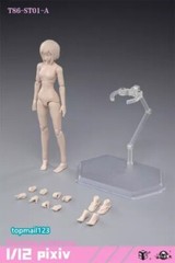 86TOYS 1/12 T86-ST Flexible 6″ Slim Female Joint Action Figure Head &Body Model