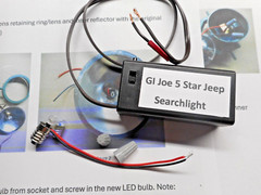 Vintage GI Joe – Five Star Jeep – Searchlight LED Illumination Kit
