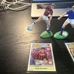 Kenner Soccer Figures: Ancelotti, Giannini, Bergomi, and Francini`