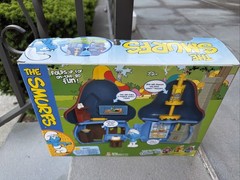 The Smurfs Blue Smurf’s Mushroom House 2008 Jakks Play Along Brand New Sealed